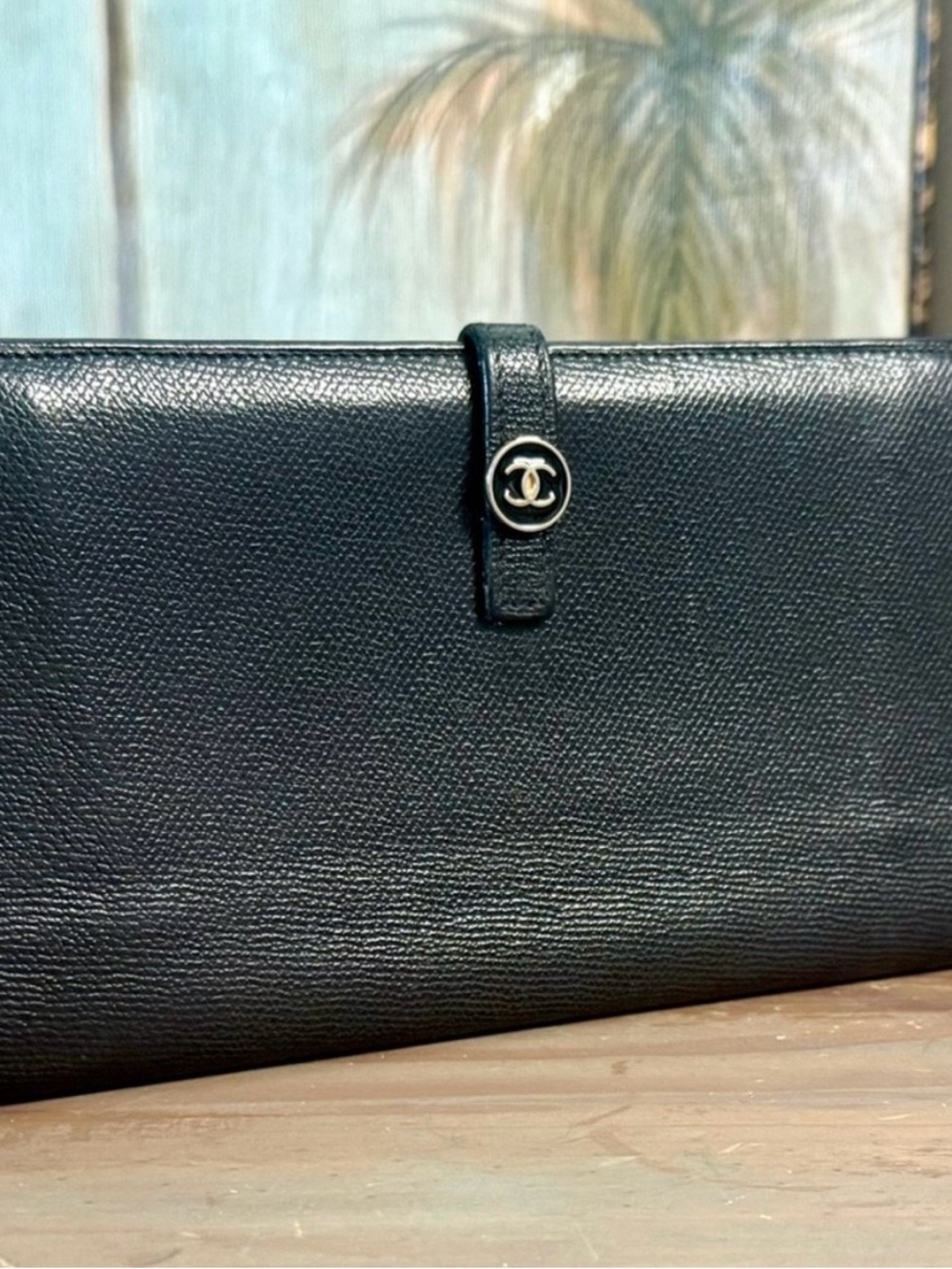 CHANEL Paris Black Caviar Leather Continental Wallet with CC Button XLNT - Picture 2 of 15